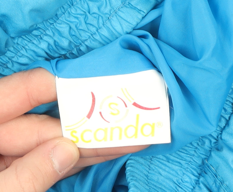 Scanda Men's Blue Windbreaker Jacket L Lightweight Water Resistant
