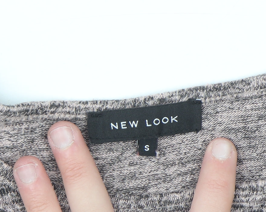 New Look Women's Grey Knit Pullover Jumper Size S
