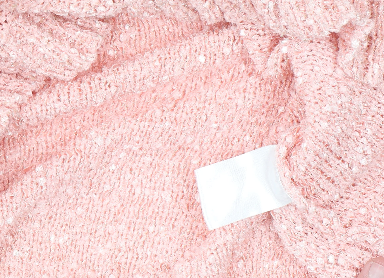 Inspire Collection Women’s Pink Chunky Knit L Pullover Jumper
