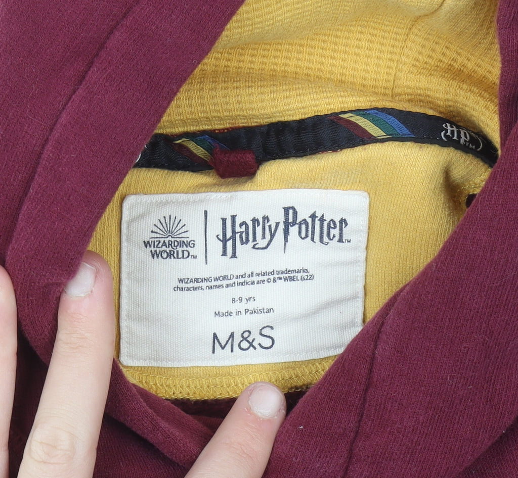 Marks and Spencer Boys Burgundy Gryffindor Pullover Hoodie 8-9 Years