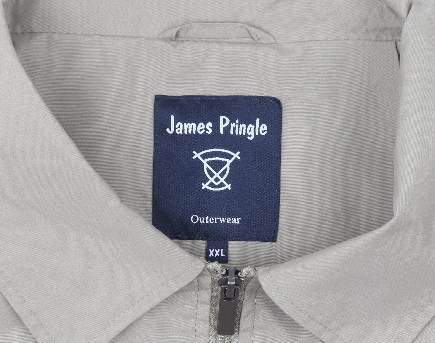 James Pringle Men's Beige 2XL Full Zip Lined Jacket