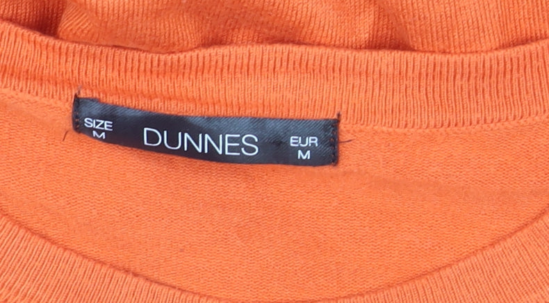 Dunnes Womens Orange Short Sleeve Crew Neck Knit Jumper M