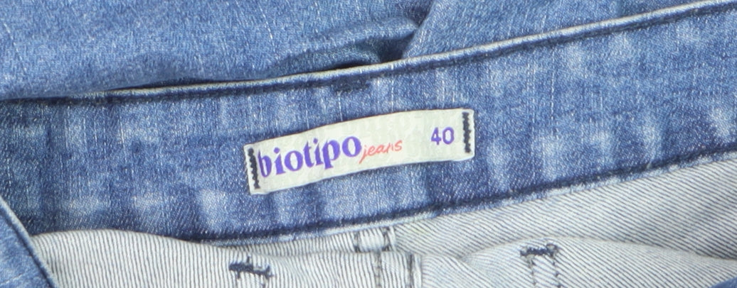 Biotipo Women Blue Size 12 Straight Leg Denim Jeans