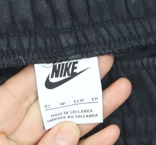 Nike Boys Black XS Fleece Jogger Sweatpants Activewear Trousers