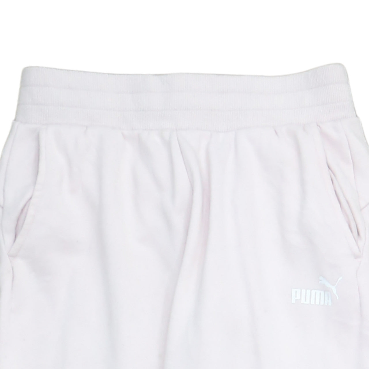 Puma Women’s White Jogger Trousers Size M Elastic Waist Fleece