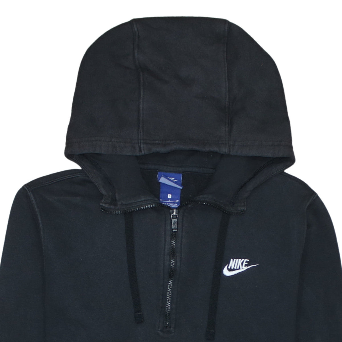 Nike Mens Black S 1/2 Zip Regular Fit Hooded Sweatshirt