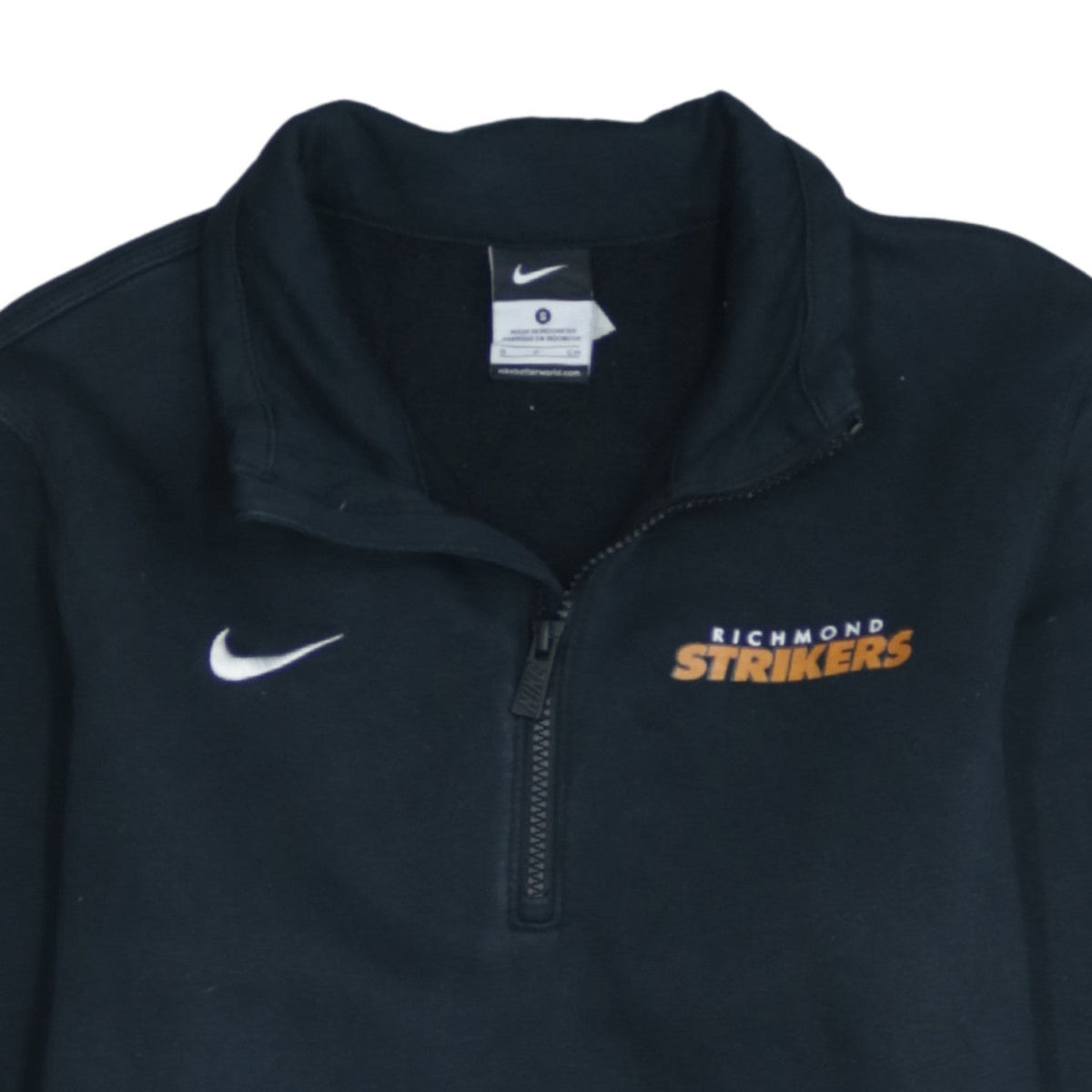 Nike Women's Black 1/4 Zip Richmond Strikers Sweatshirt Size S