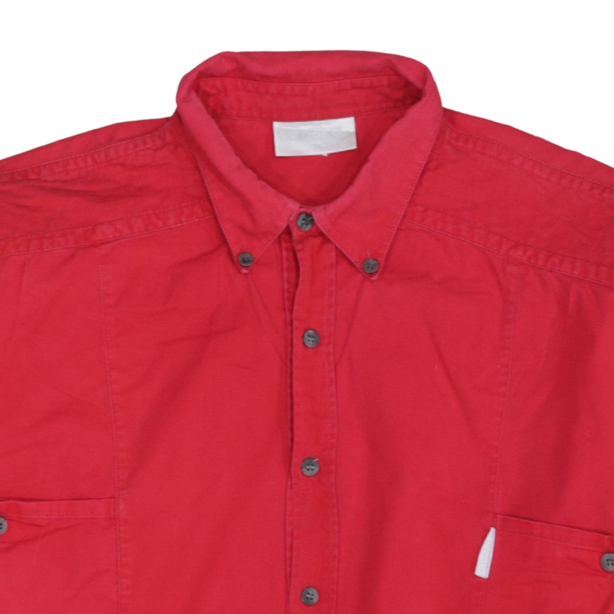Adidas Vintage Women's Red Cotton Long Sleeve Button-Up Shirt Size 14