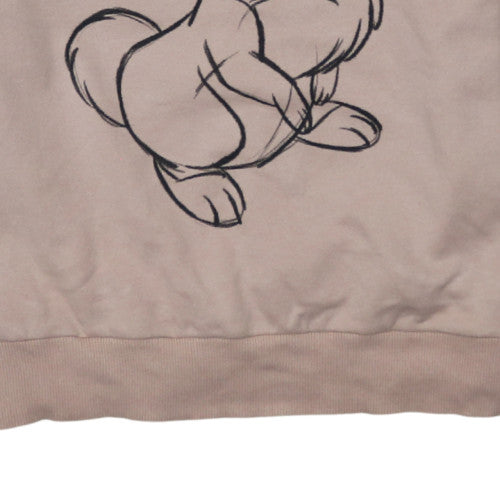 Disney Womens Beige Thumper Sweatshirt XS Pullover