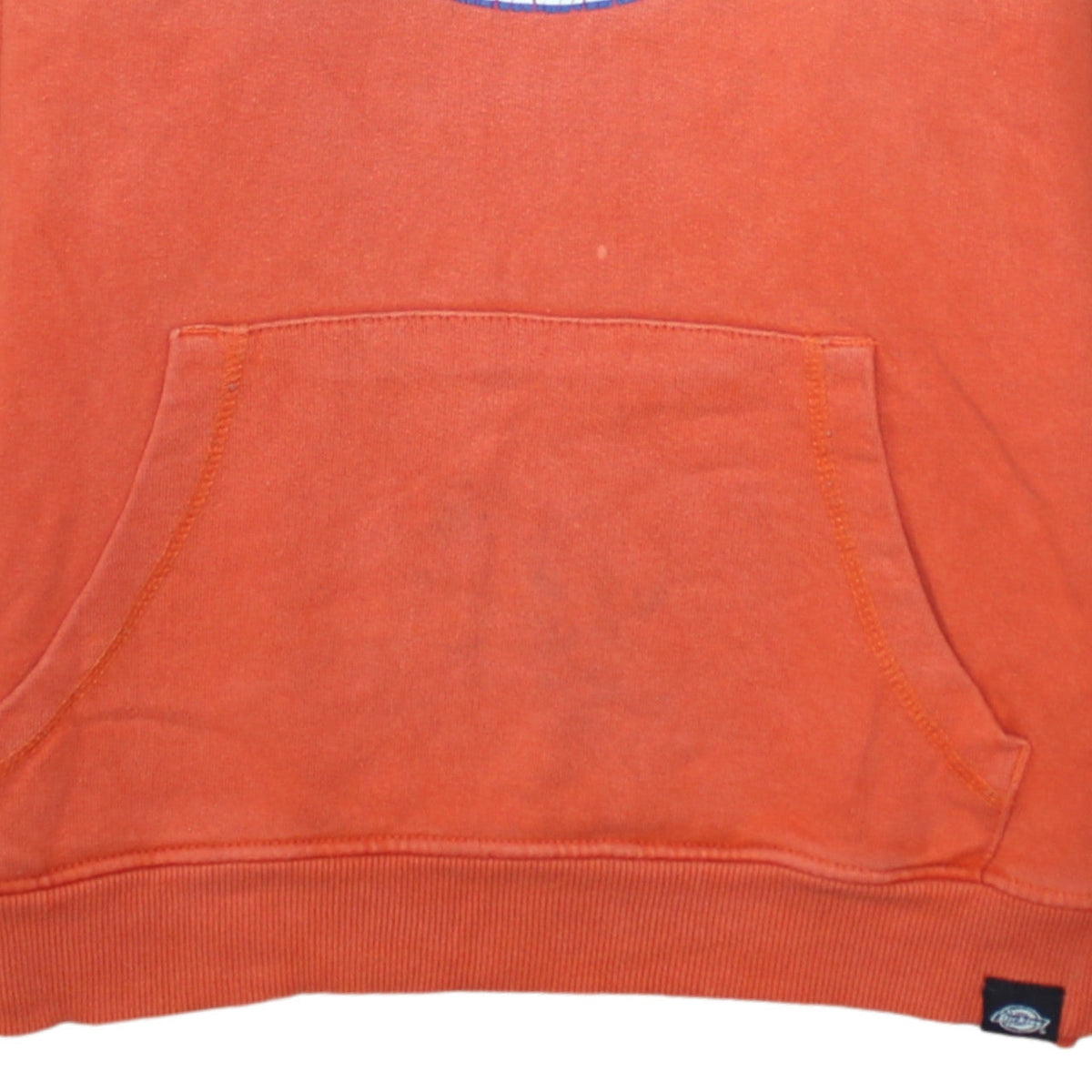 Dickies Men's Orange Small Pullover Hoodie Cotton Fleece Sweatshirt