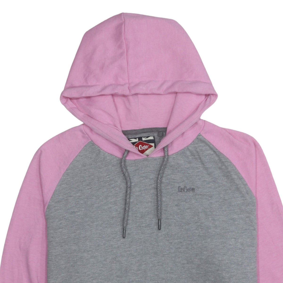 Lee Cooper Women’s Pink & Grey Pullover Hoodie Size 18 Cotton Blend