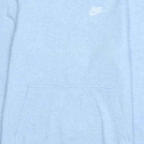 Nike Womens Light Blue Pullover Hoodie XS Cotton Blend