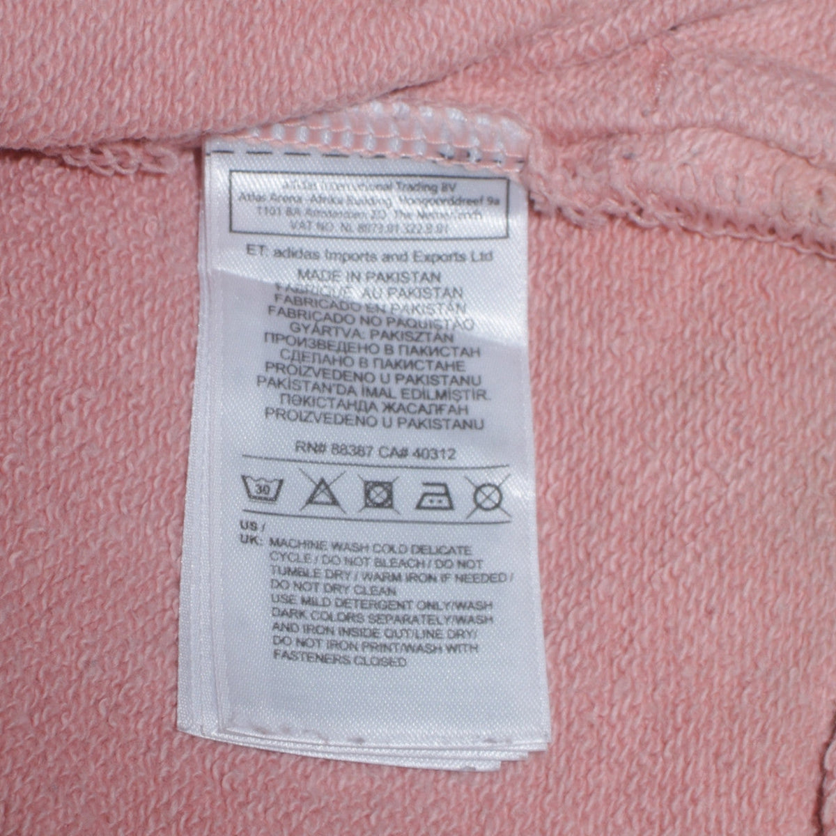 Adidas Women Pink XS Pullover Hoodie Sweatshirt with Logo Print