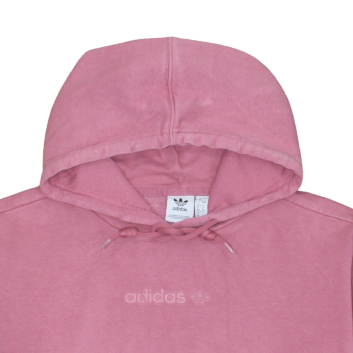 Adidas Womens Pink Pullover Hoodie Size 8 Cotton Blend Casual