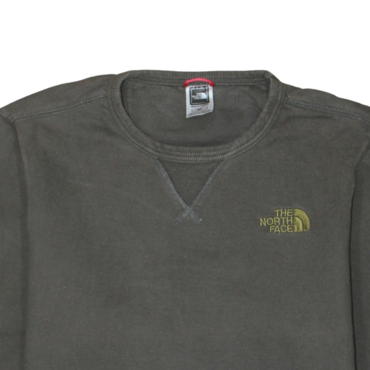 The North Face Men's Grey Cotton Crew Neck Pullover Sweatshirt Size S