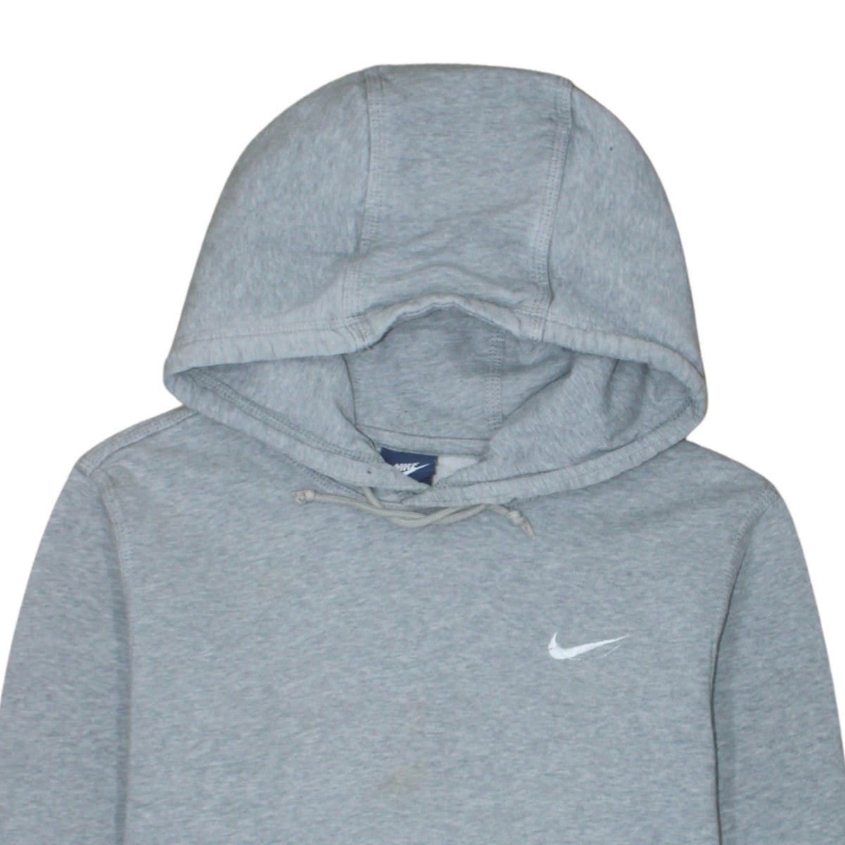 Nike Mens Grey Pullover Hoodie S Fleece Logo Sportswear