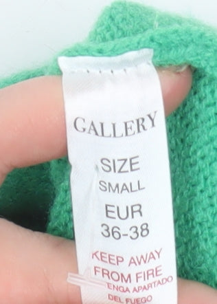 Gallery Women Green Cable Knit Button Cardigan Size 10