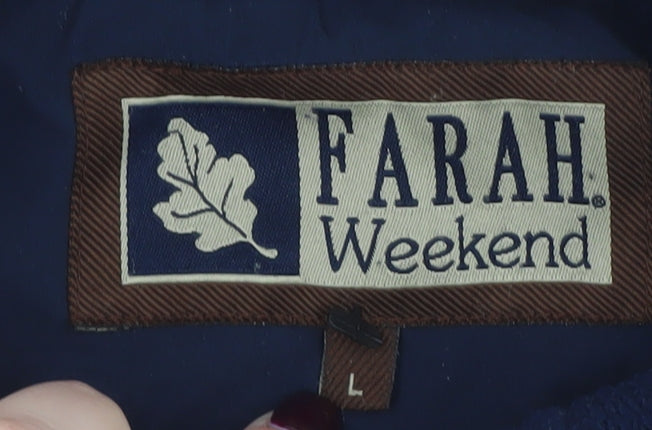 Farah Weekend Men's Navy Blue L Casual Jacket Waterproof Lined