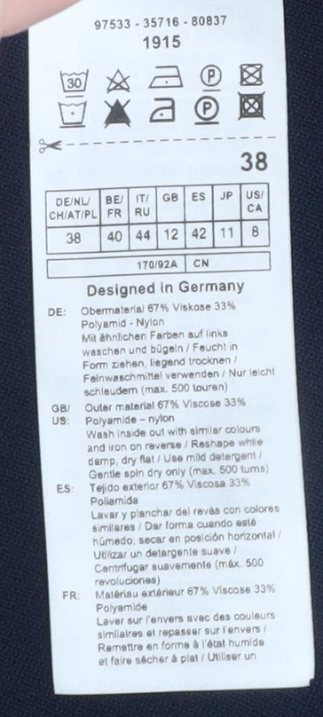 Gerry Weber Women's Blue Viscose Blend Open Cardigan Size 12
