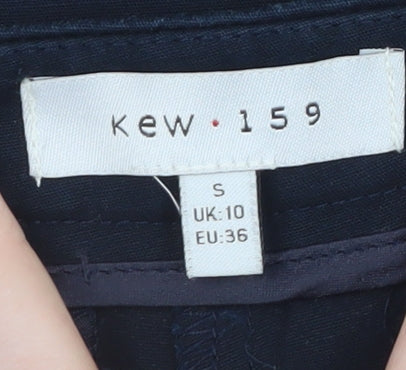 Kew 159 Women's Navy Blue UK 10 Slim Trousers Smart Casual
