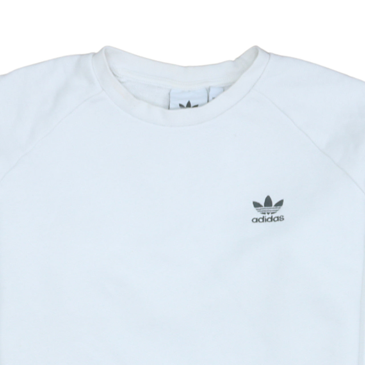 Adidas Men's White Crew Neck Pullover Sweatshirt Size M