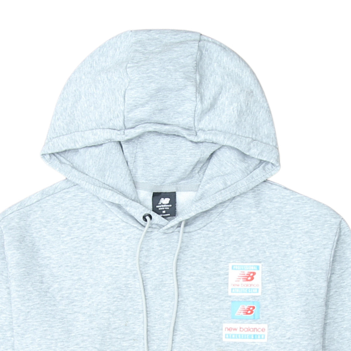 New Balance Mens Grey Pullover Hoodie M Graphic Athletic Style