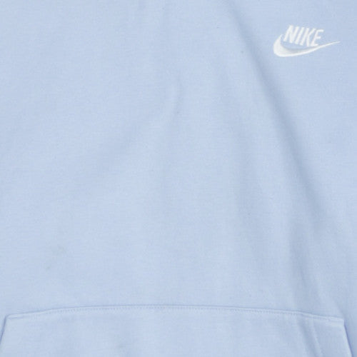 Nike Mens Blue Pullover Hoodie Small Classic Logo Fleece