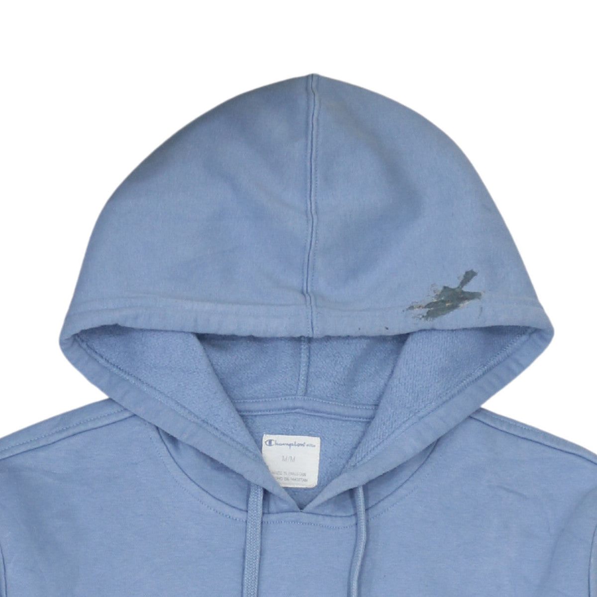 Champion Men's Blue Pullover Hoodie M Fleece Logo Sportswear