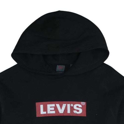 Levi's Men's Black Pullover Hoodie M Relaxed Fit Graphic Fleece