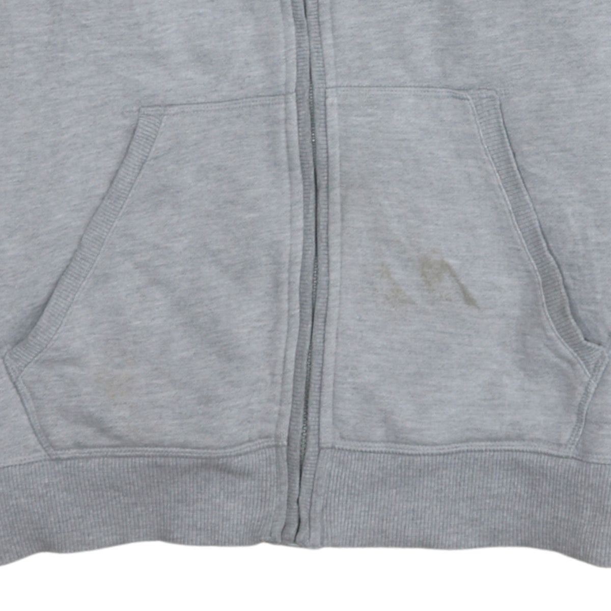 Adidas Women Grey Full Zip Hoodie Medium Classic Cotton Blend