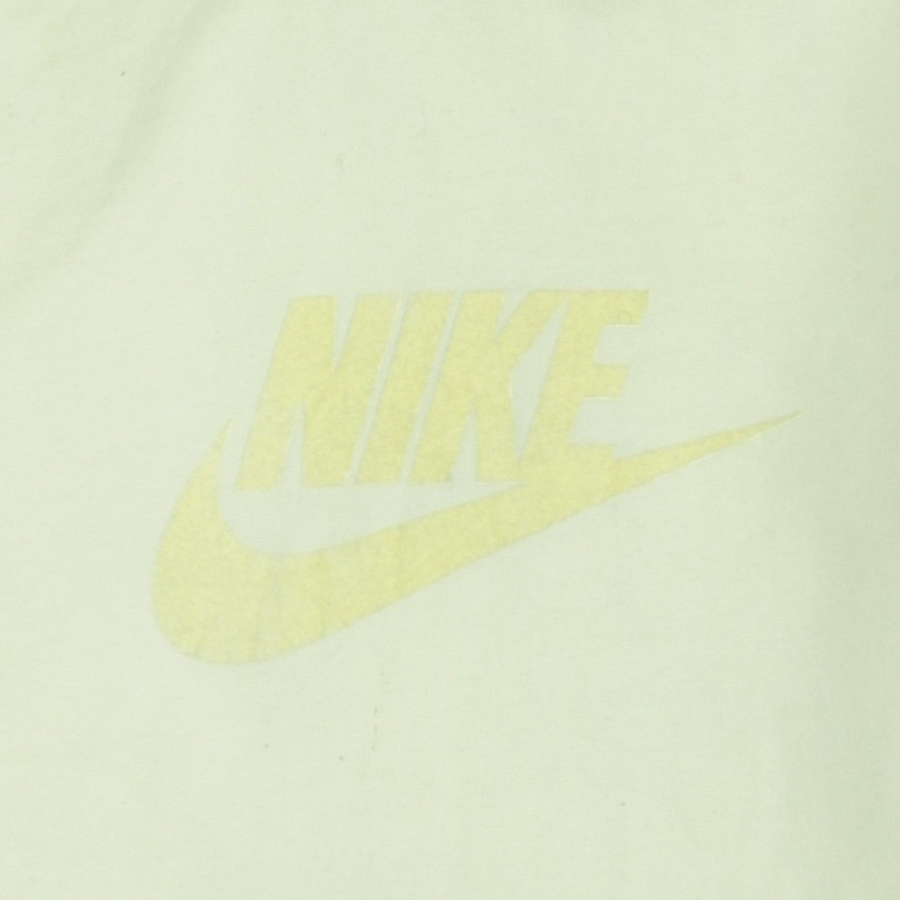Nike Women Light Yellow Pullover Hoodie Size L Logo Graphic Sweatshirt