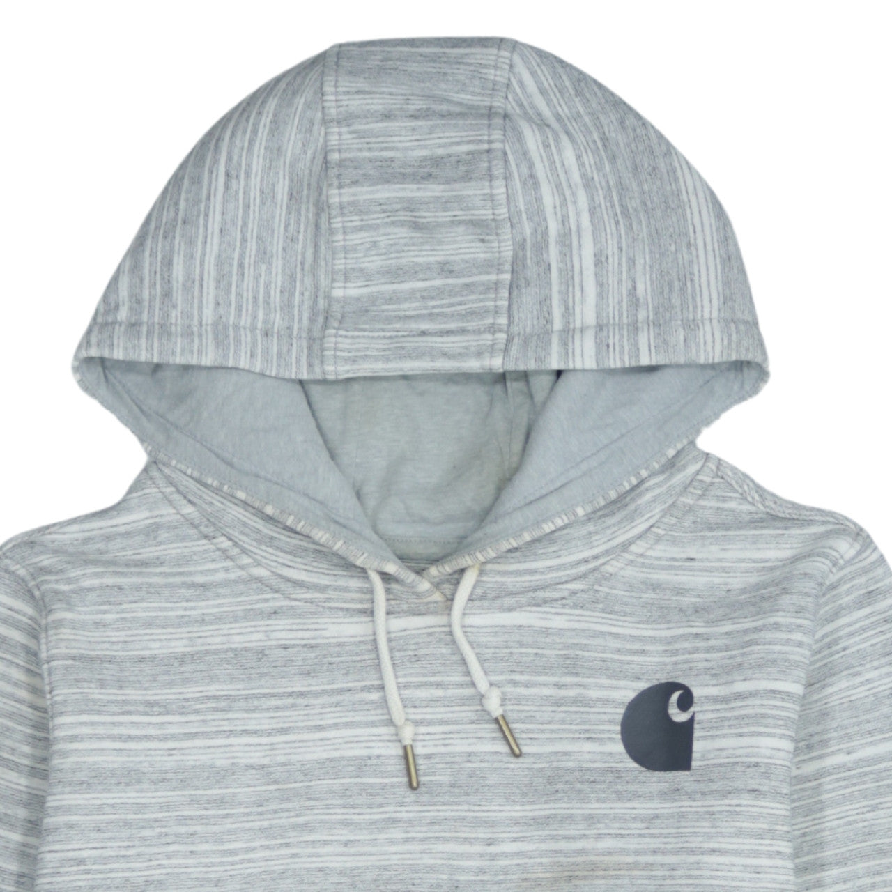 Carhartt Women's Grey Striped Pullover Hoodie Size M (12)
