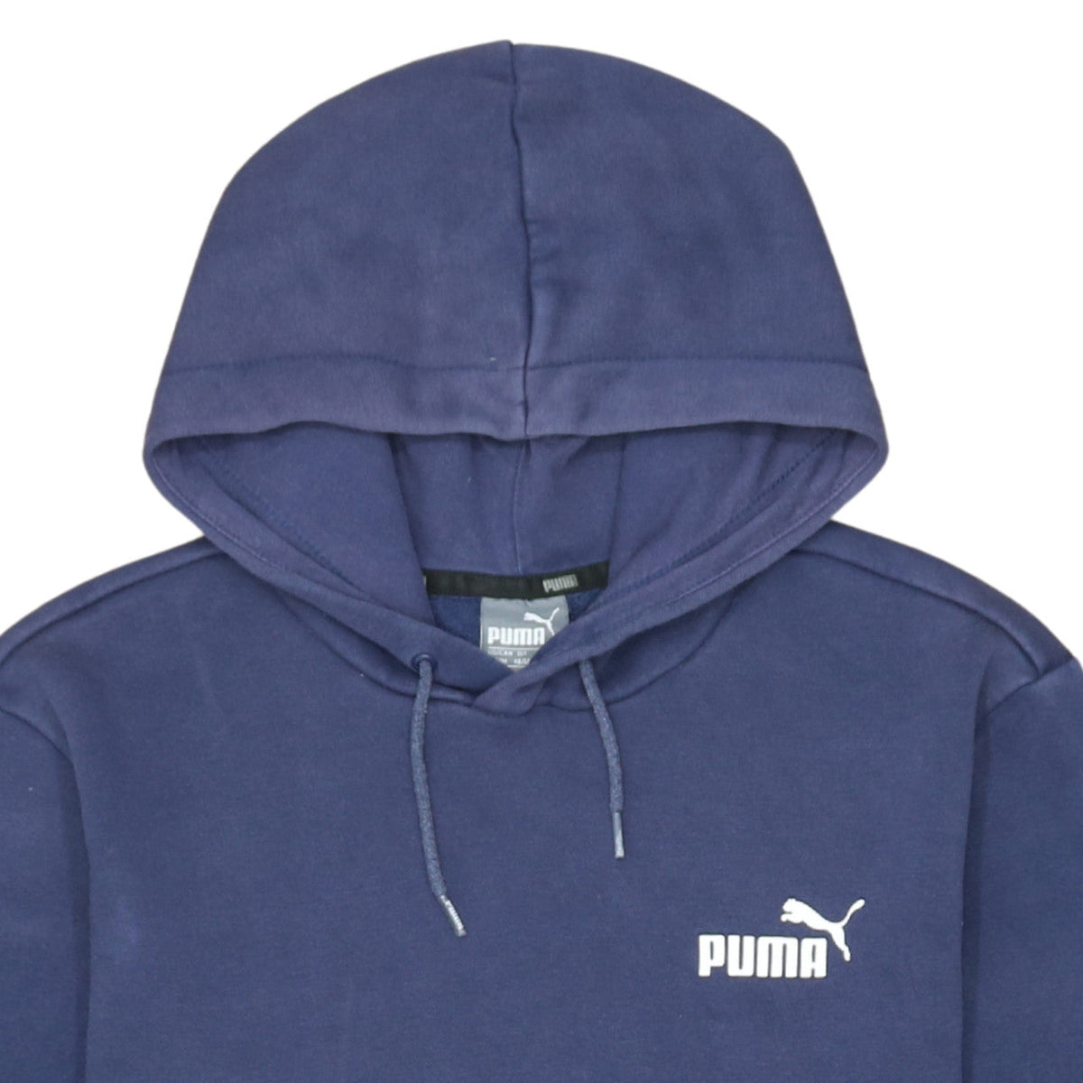 Puma Men's Blue Pullover Hoodie Size M Regular Fit Logo Sportswear