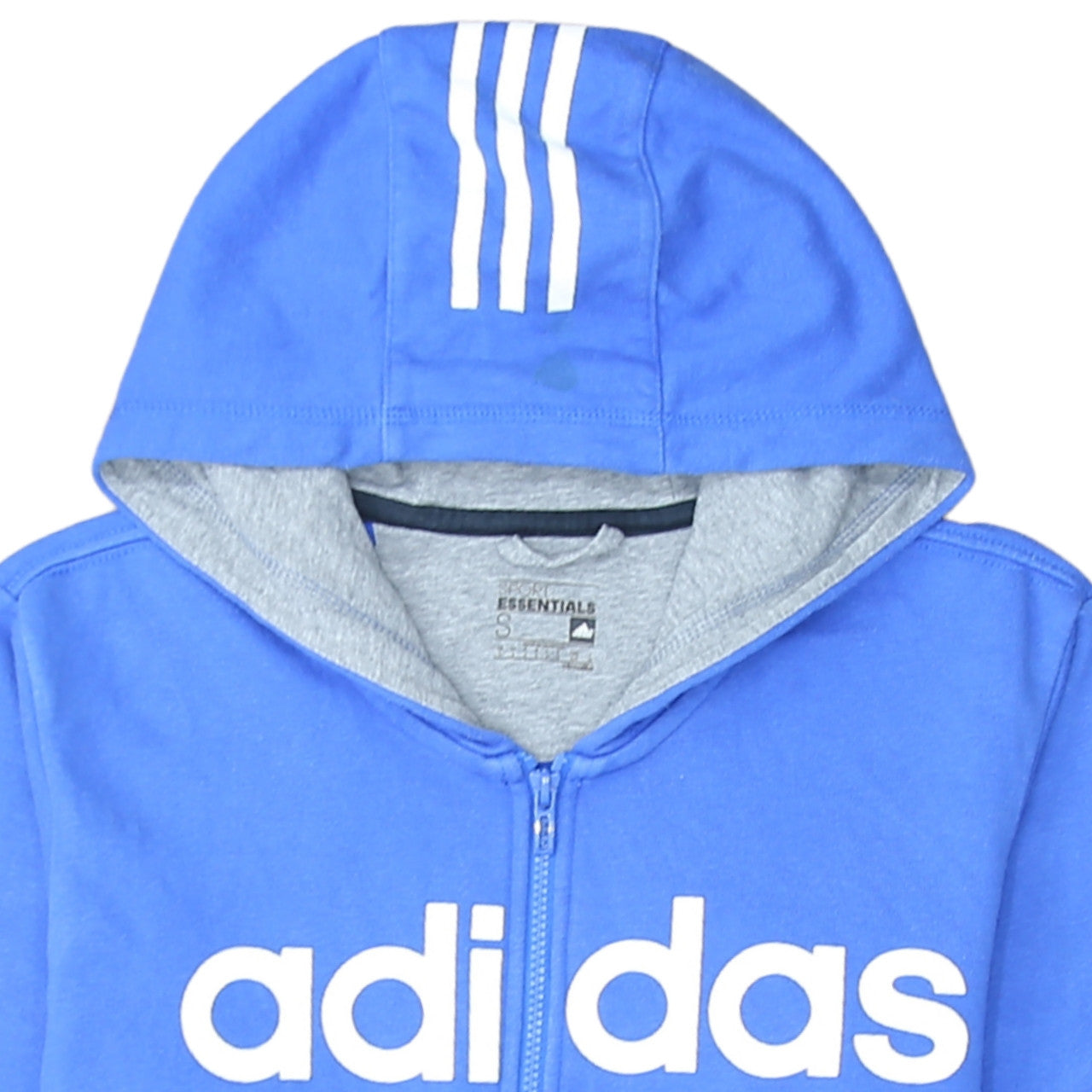adidas Men Blue Full Zip Hoodie Small Sports Essentials