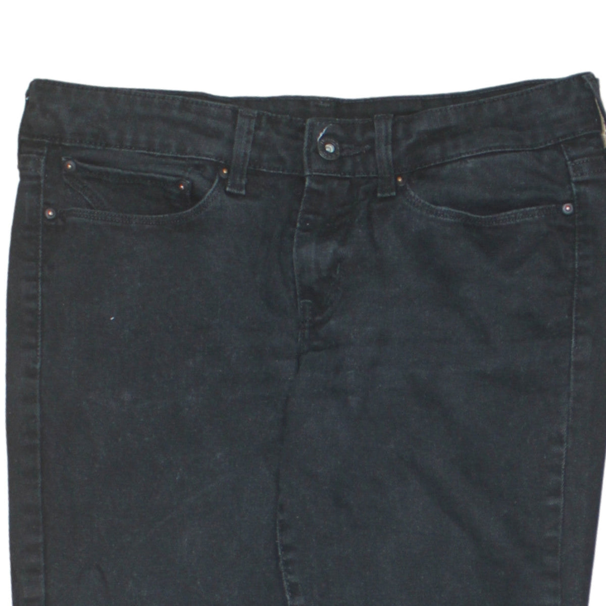 Levi's Women's Black Skinny Jeans Size 27 Mid Rise Stretch Denim