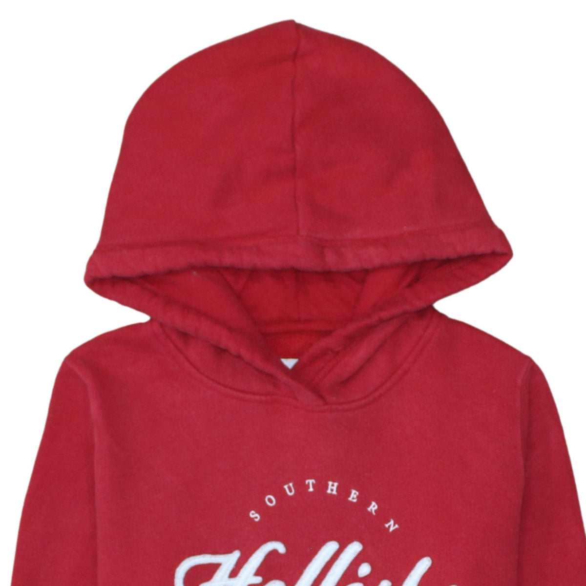 Hollister Men’s Red XS Pullover Hoodie Graphic Logo Sweatshirt