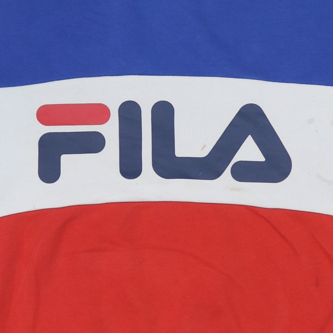 Fila Womens Blue Red Colourblock Crew Neck Sweatshirt Size S