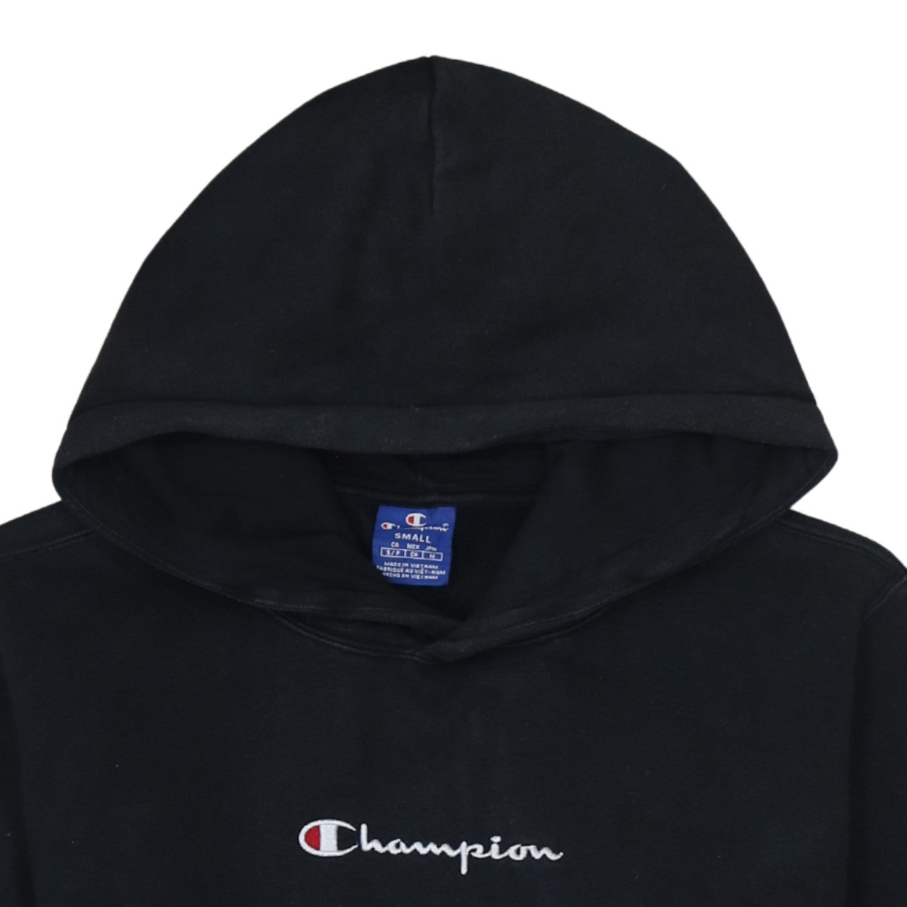 Champion Men's Black Small Pullover Hoodie Embroidered Logo