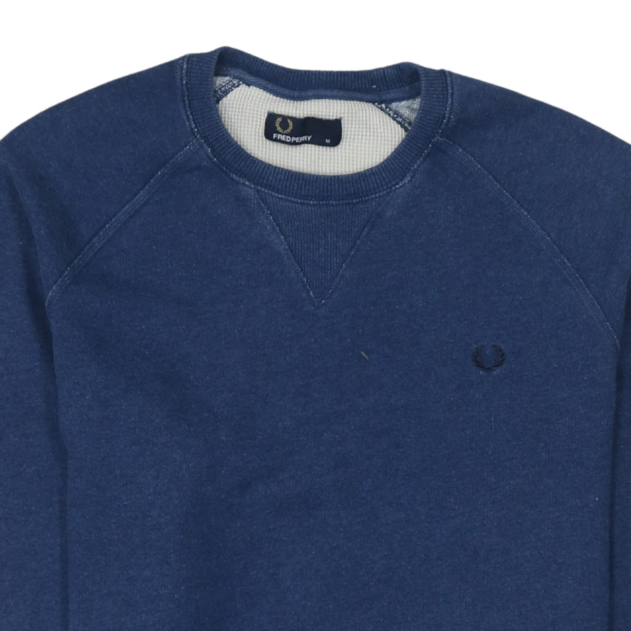 Fred Perry Men's Blue Cotton Crew Neck Pullover Sweatshirt M