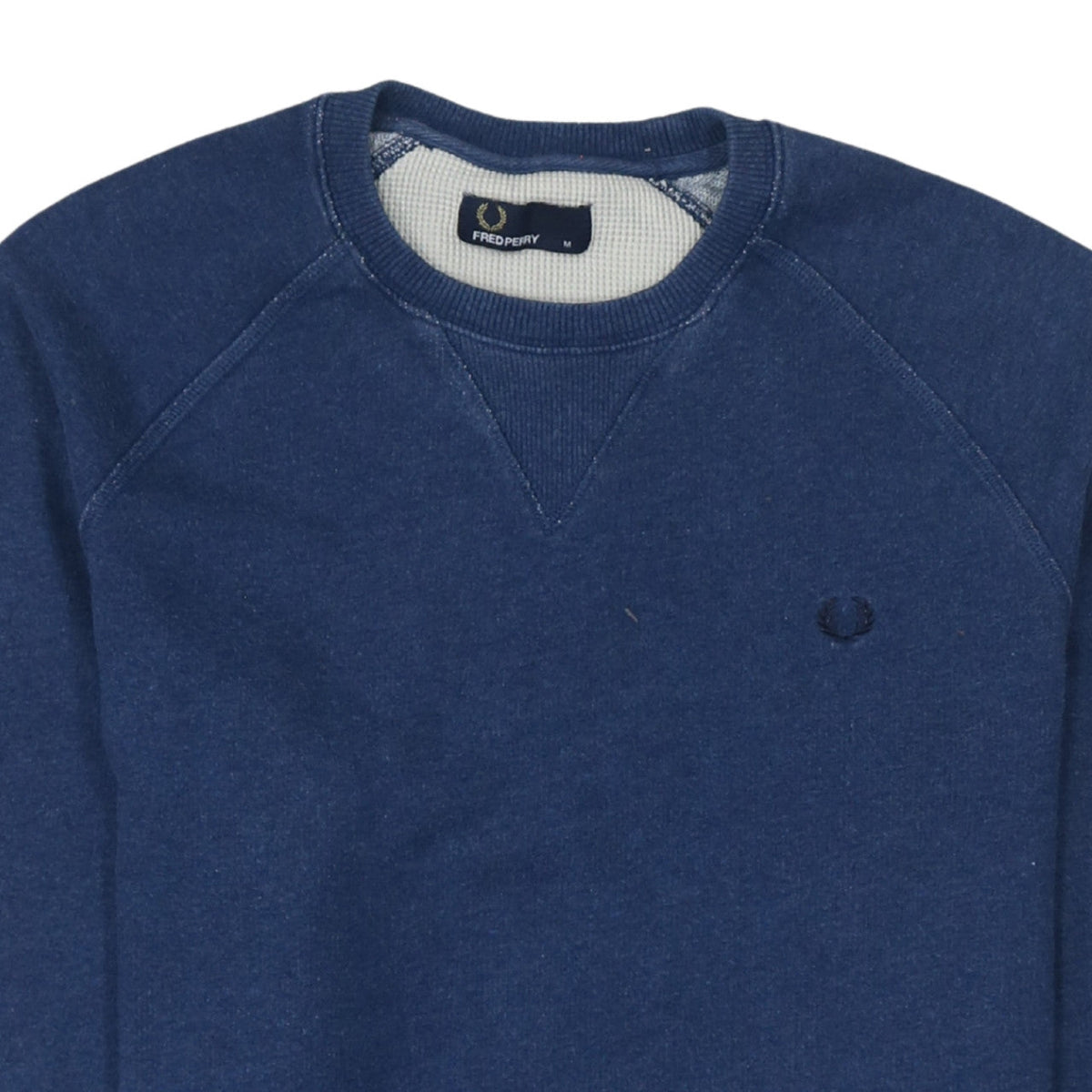Fred Perry Men's Blue Cotton Crew Neck Pullover Sweatshirt M