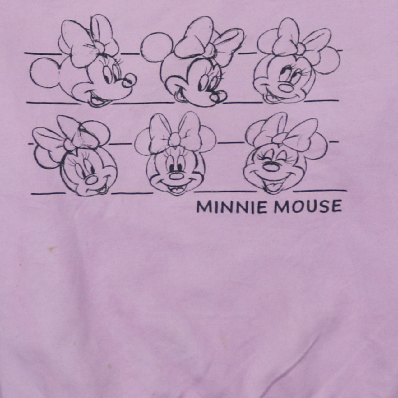 Disney Women Pink Minnie Mouse Graphic Crew Neck Sweatshirt XS