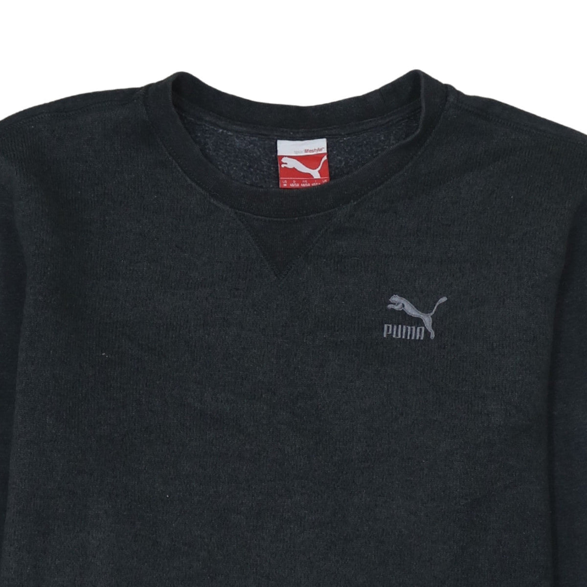 Puma Mens Black Crew Neck Pullover Sweatshirt Size M