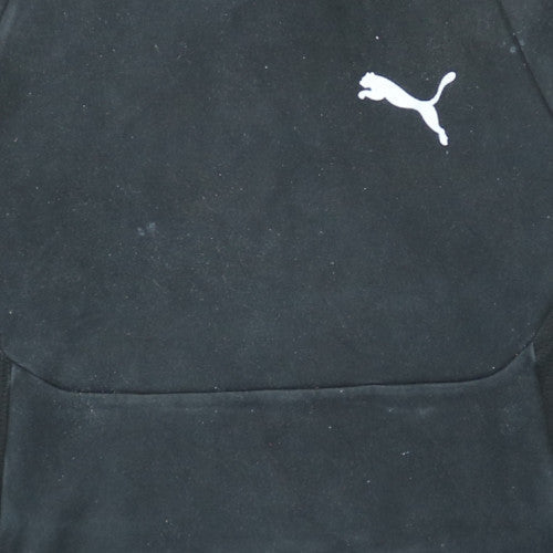 Puma Women's Black Small Pullover Hoodie with Kangaroo Pocket