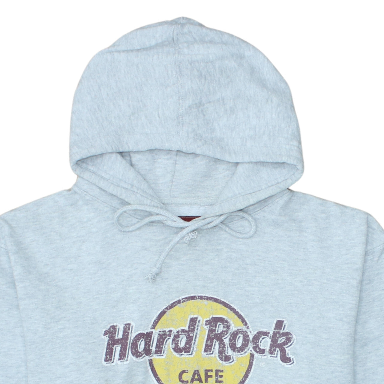 Hard Rock Cafe London Mens Grey Pullover Hoodie L Fleece Logo