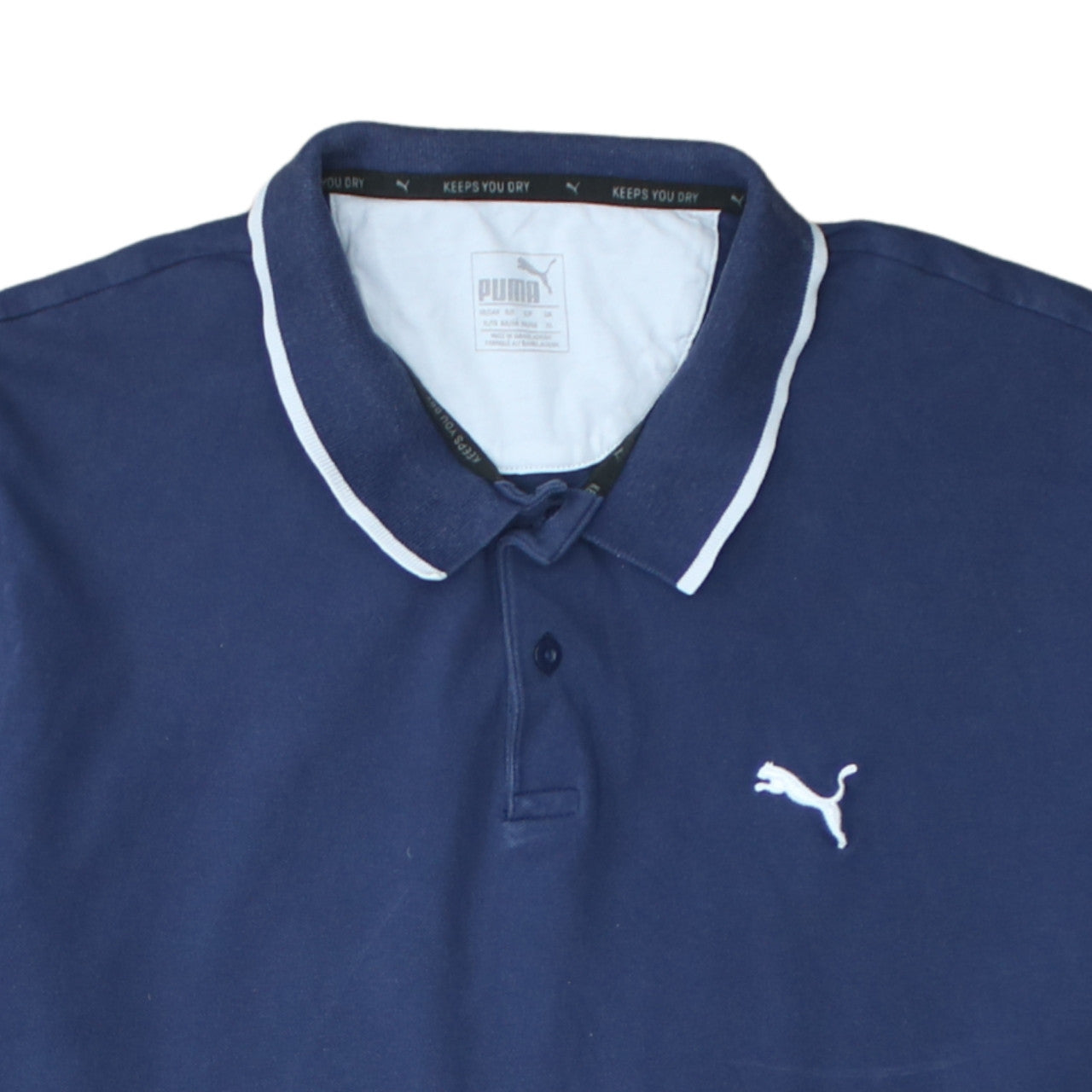 Puma Men's Blue XL Regular Fit Short Sleeve Polo Shirt
