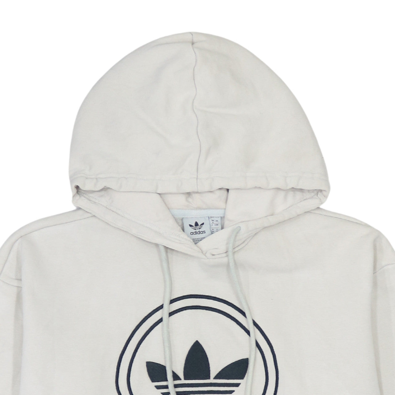 Adidas Mens White Pullover Hoodie Size S Sports Logo Sweatshirt