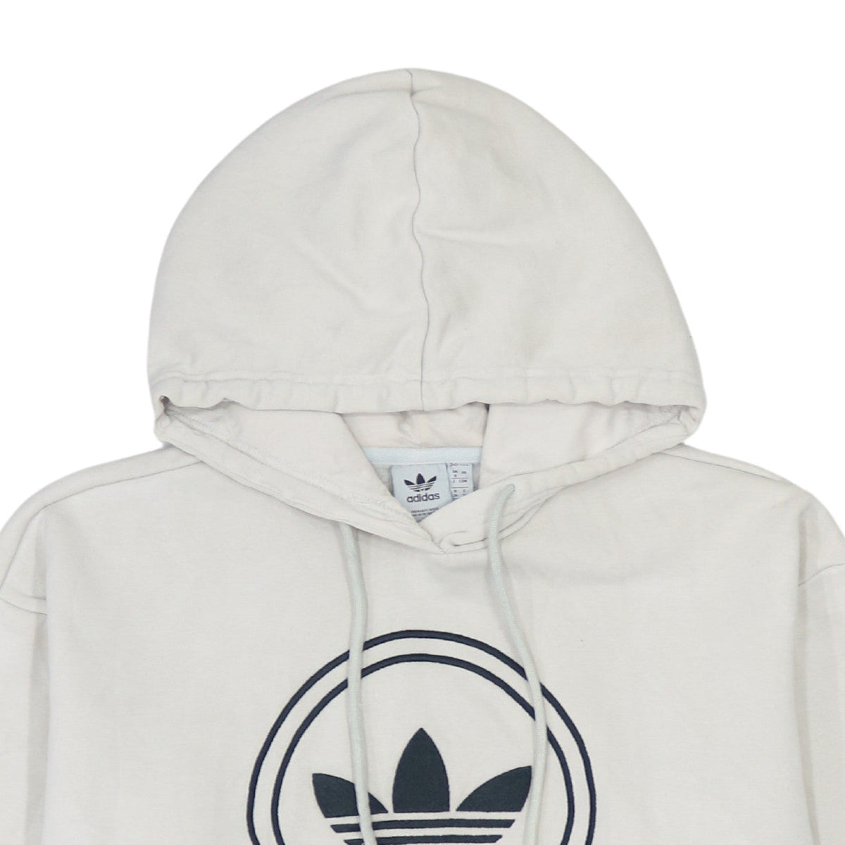 Adidas Mens White Pullover Hoodie Size S Sports Logo Sweatshirt