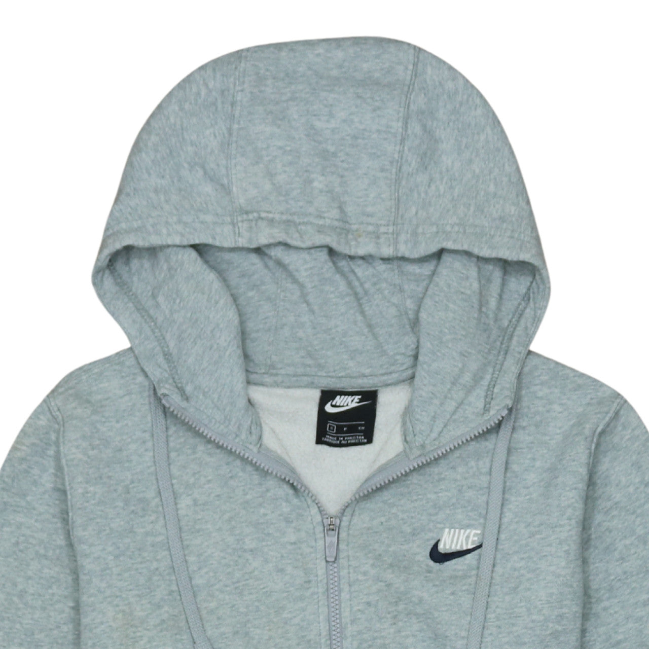 Nike Men's Grey Full Zip Hoodie Size S Regular Fit Fleece