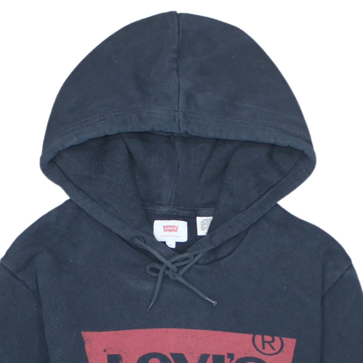 Levi's Men's Blue Pullover Hoodie S Graphic Logo Fleece Sweatshirt