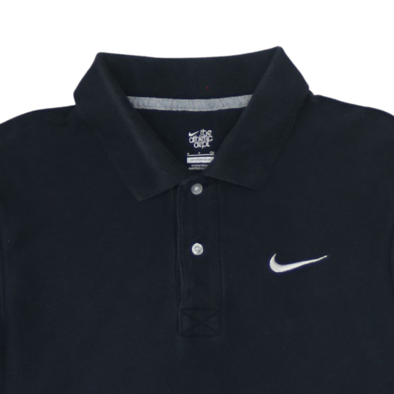 Nike Men's Black Cotton Athletic Polo Shirt Size S
